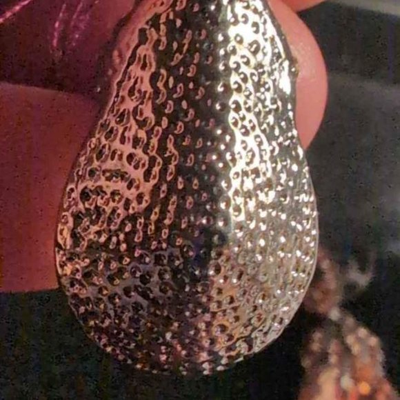 BNIB Vintage Silver and Champagne Colored Tear Drop Stones Earrings - Picture 8 of 8